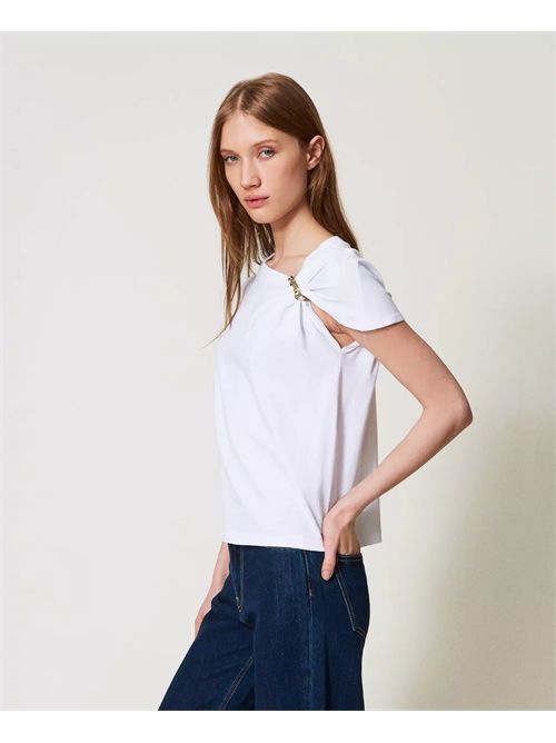 t-shirt donna bianca TWINSET | TP2640/00001
